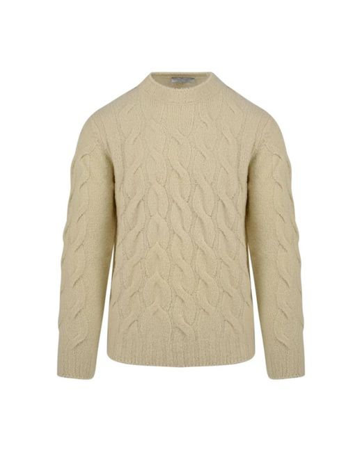 FILIPPO DE LAURENTIIS Natural Round-Neck Knitwear for men