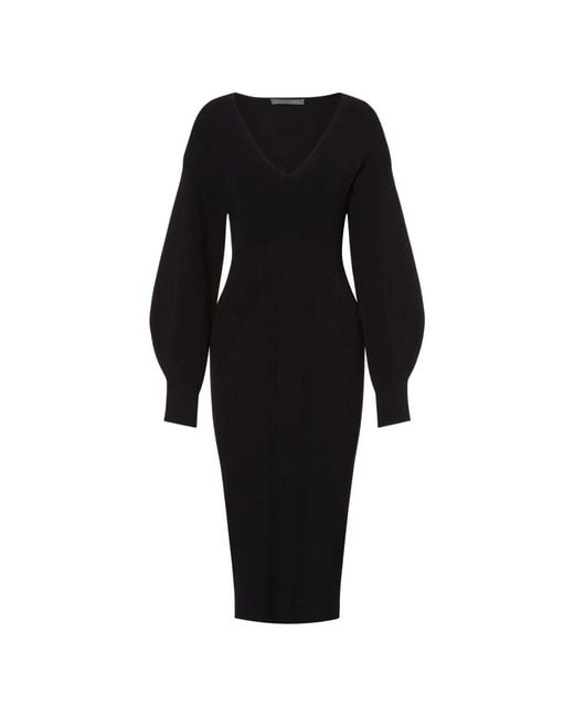 Alberta Ferretti Black Midi Dresses