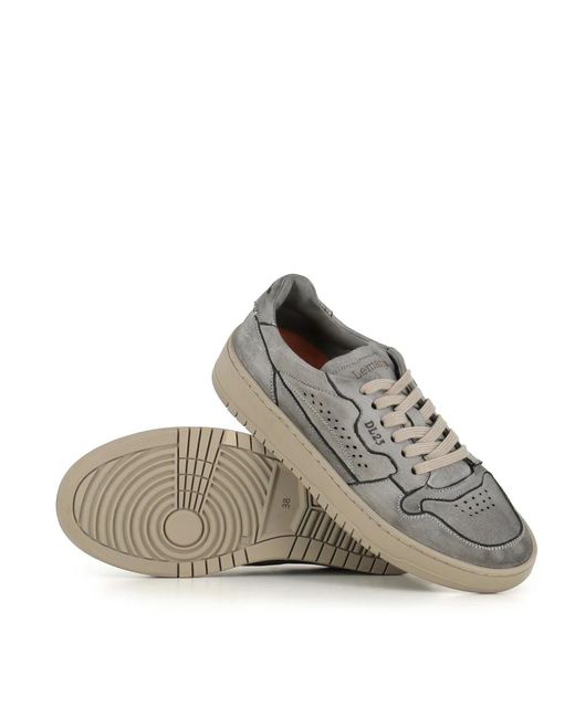 LEMARGO Schoenen ,Grijs ,Leer Lichtgrijze Sneakers Zacht Leer Rubberen Zool in het Gray