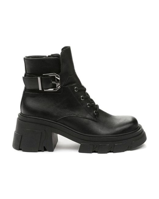 Keddo Black Heeled Boots