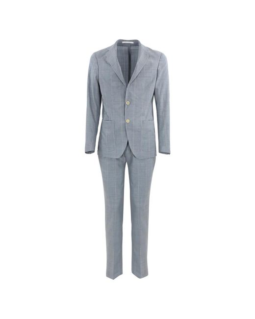 Eleventy Blue Single Breasted Suits for men