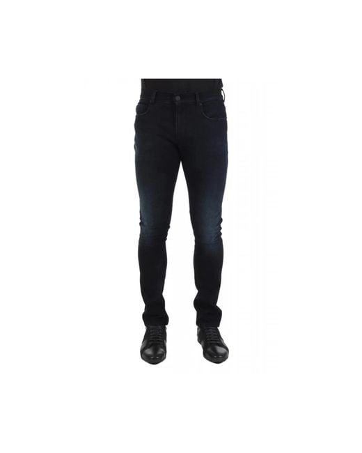 Trussardi Black Slim Fit Jeans for men