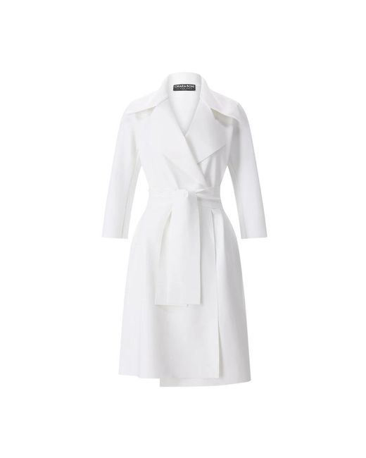 Chiara Boni White Belted Coats