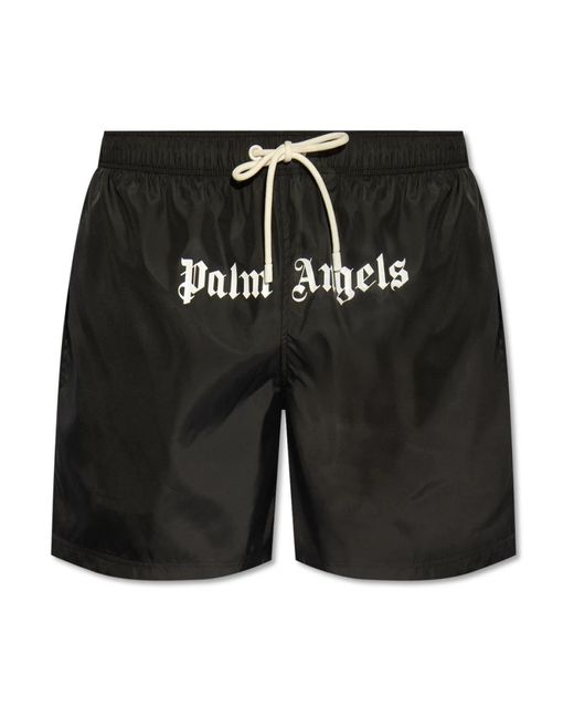Palm Angels Black Beachwear for men