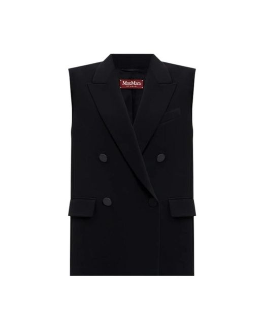 Max Mara Black Waistcoats