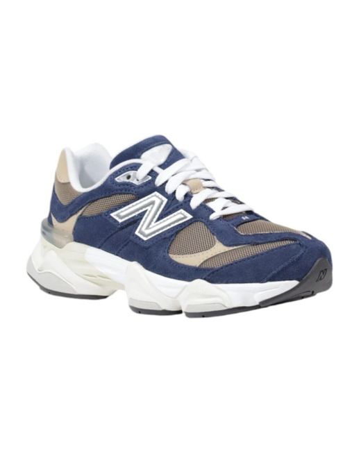 New Balance Blue Leder sneakers für den täglichen gebrauch