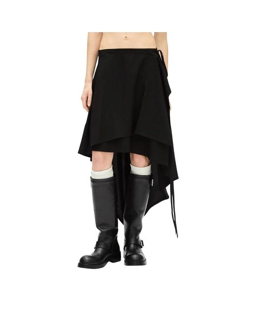 Ann Demeulemeester Black Midi Skirts