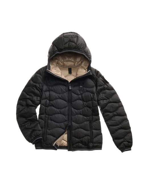 Blauer Jassen ,Zwart ,Zwarte Golf Pufferjas in het Black