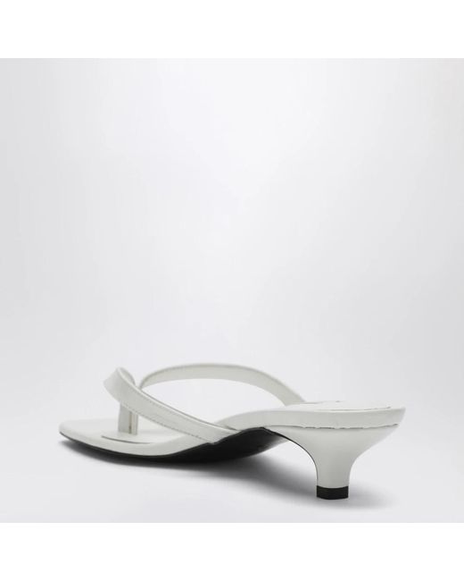 Totême White Heeled Mules