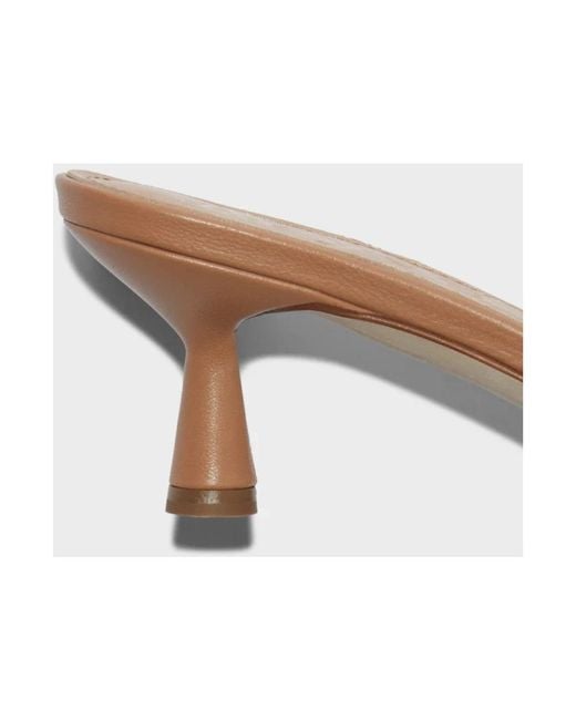 Aeyde Brown Heeled Mules