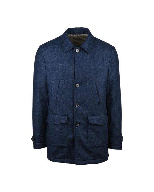 Luigi Borrelli Napoli Blue Light Jackets for men
