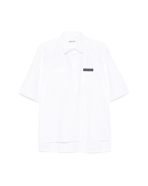 NAMACHEKO White Short Sleeve Shirts for men
