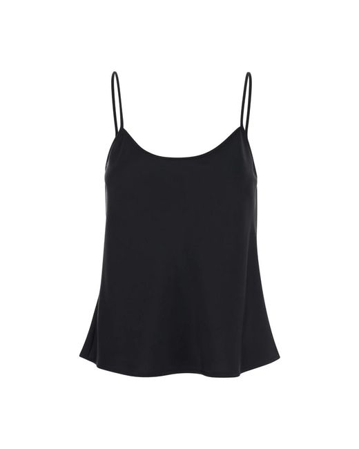 Sleeveless Tops di Plain Units in Black