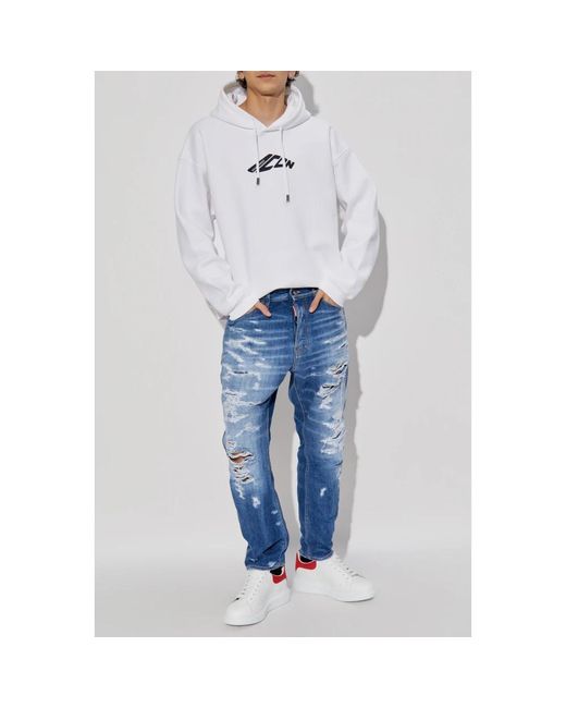 DSquared² White Hoodies for men