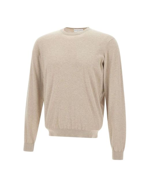 FILIPPO DE LAURENTIIS Natural Round-Neck Knitwear for men