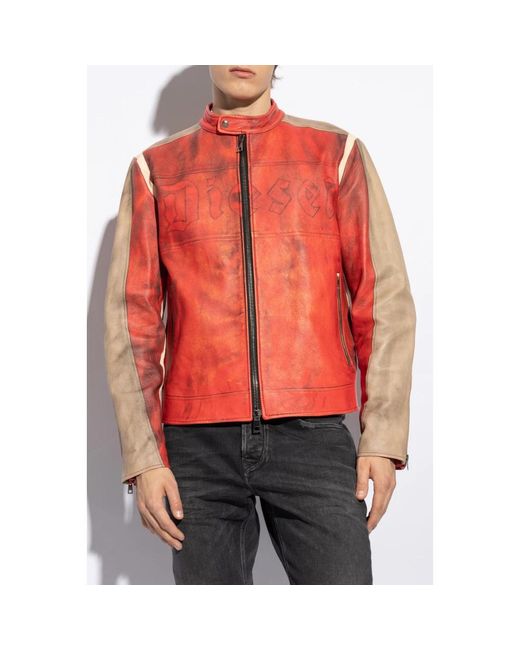 Jackets > leather jackets DIESEL pour homme en coloris Pink