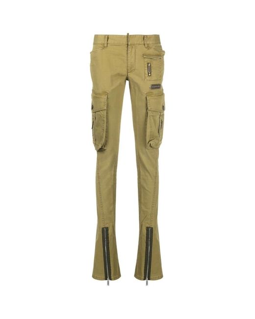 DSquared² Green Slim-Fit Trousers