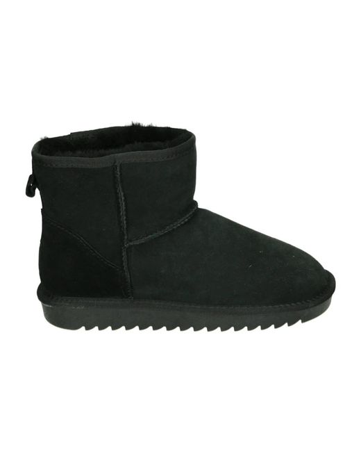 Ara Black Schwarze Wildleder Pelzgefütterte Stiefeletten