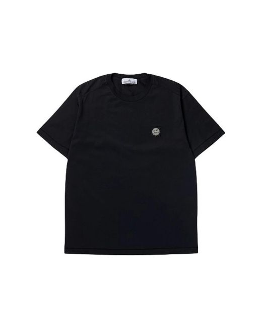 Stone Island Minimalistisches logo t-shirt in Black für Herren
