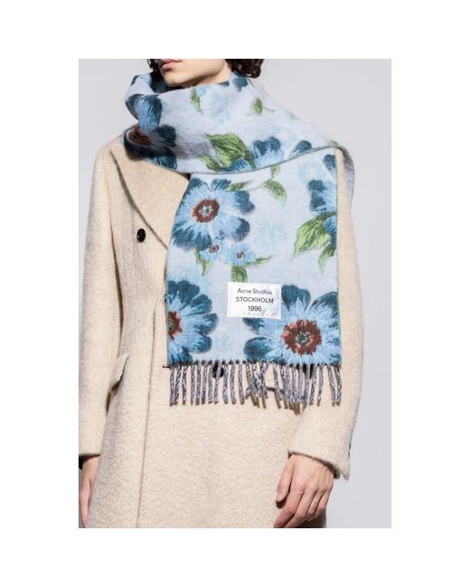 Acne Blue Winter Scarves