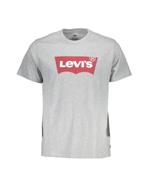 Levi's Tops ,Grijs ,Katoen Graphic Set-In Neck Tee in het Gray voor heren