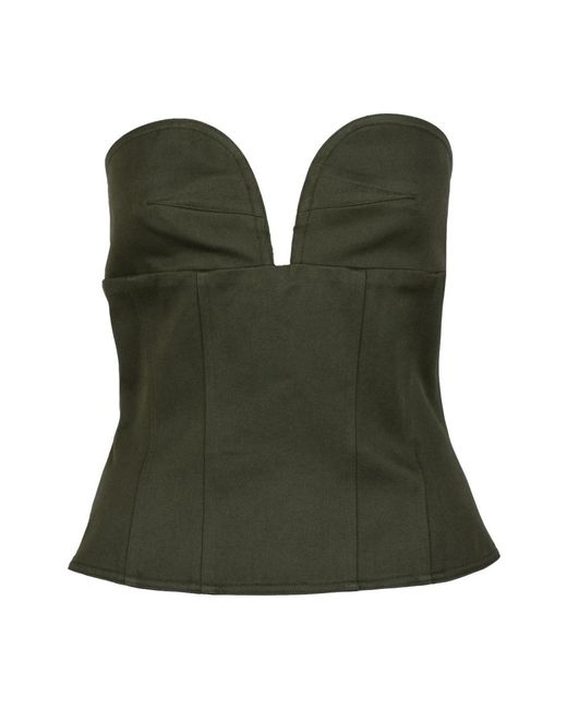Max Mara Green Sleeveless Tops