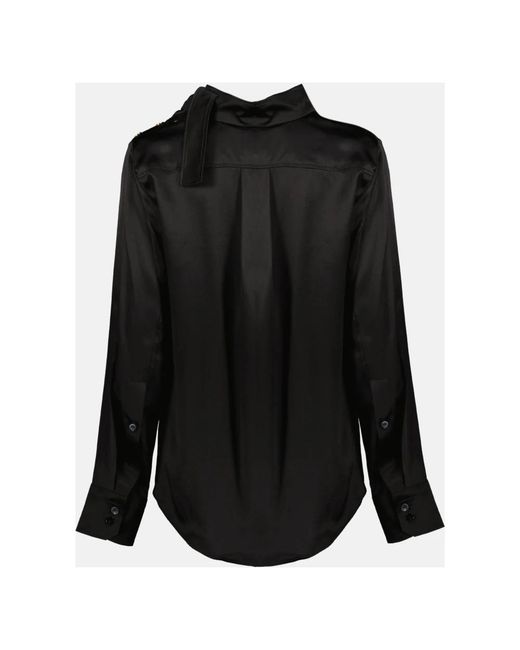 Patou Overhemden ,Zwart ,Haut À Col Foulard in het Black