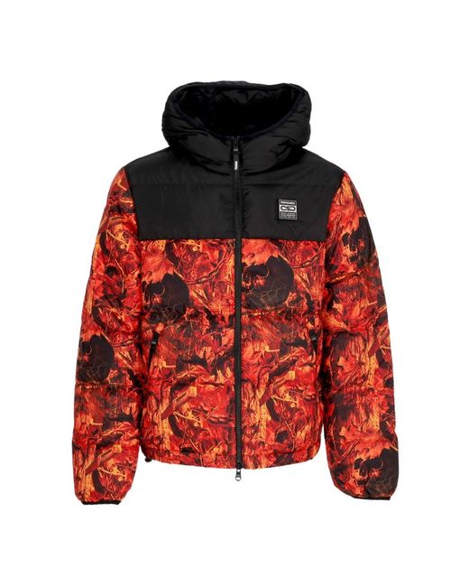 Propaganda Jassen ,Veelkleurig ,Polyester Oranje Donsjas Met Tweewegrits in het Red voor heren