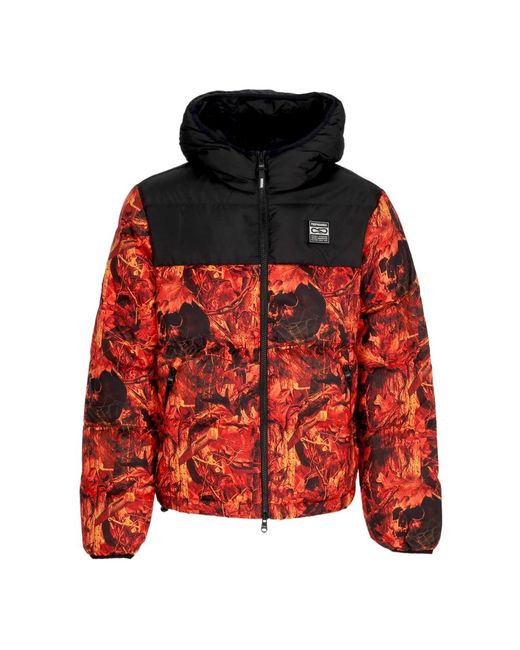 Propaganda Jassen ,Veelkleurig ,Polyester Oranje Donsjas Met Tweewegrits in het Red voor heren