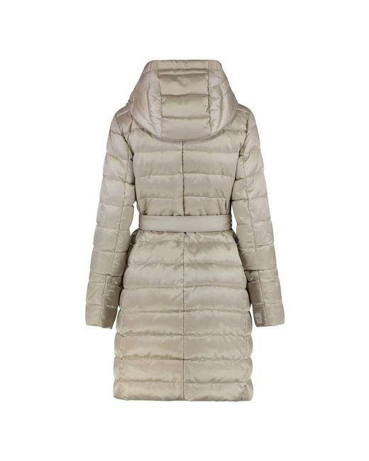Max Mara Jassen ,Leer Novef Midi Gewatteerde Jas in het Gray