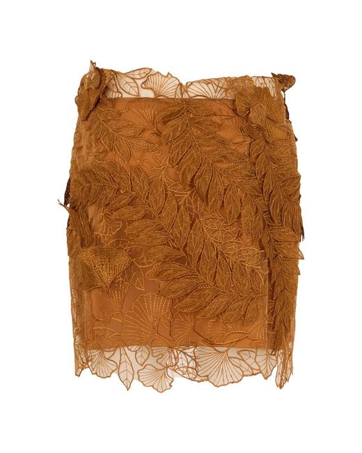 Alberta Ferretti Brown Short Skirts