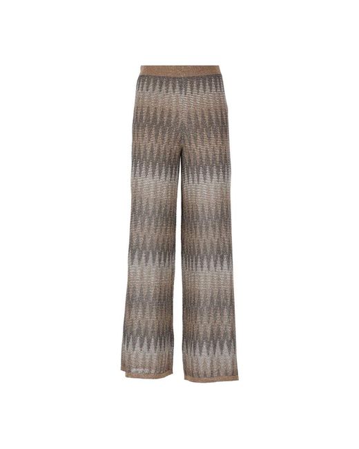 D.exterior Gray Wide trousers