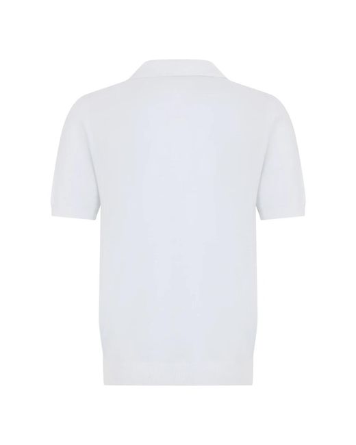 Fedeli White V-Neck Knitwear for men