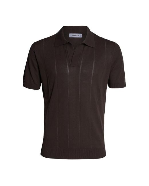 Kangra Black Polo Shirts for men