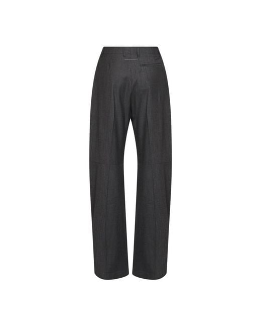 MM6 by Maison Margiela Gray Wide Trousers