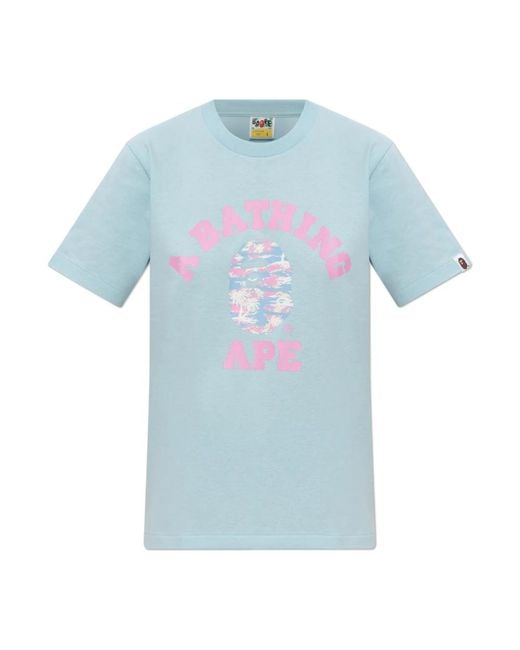 A Bathing Ape Women's Blue T-Shirts