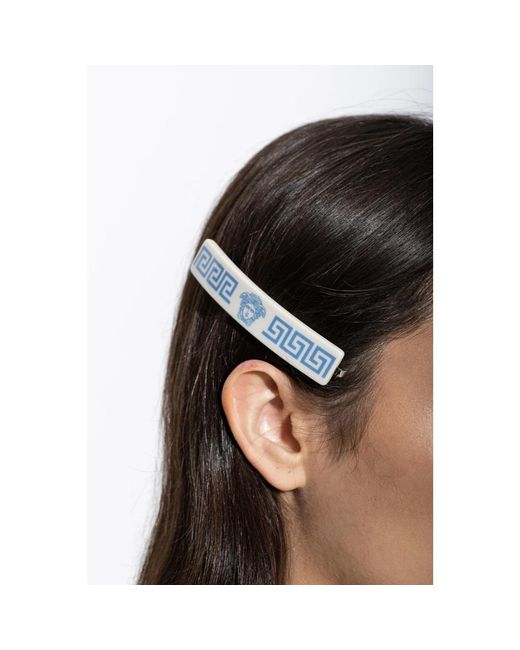 Versace Accessoires ,Wit ,Plex Haarclip in het Blue