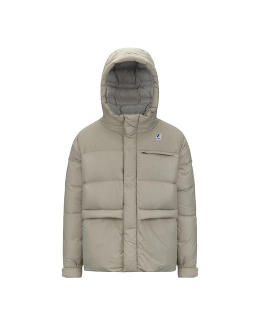 K-Way Jassen ,Nylon Le Vrai 4.0 Aurele Heavy Jacket in het Gray voor heren