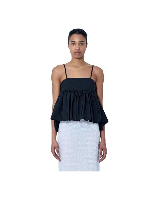 CECILIE BAHNSEN Blue Sleeveless Tops