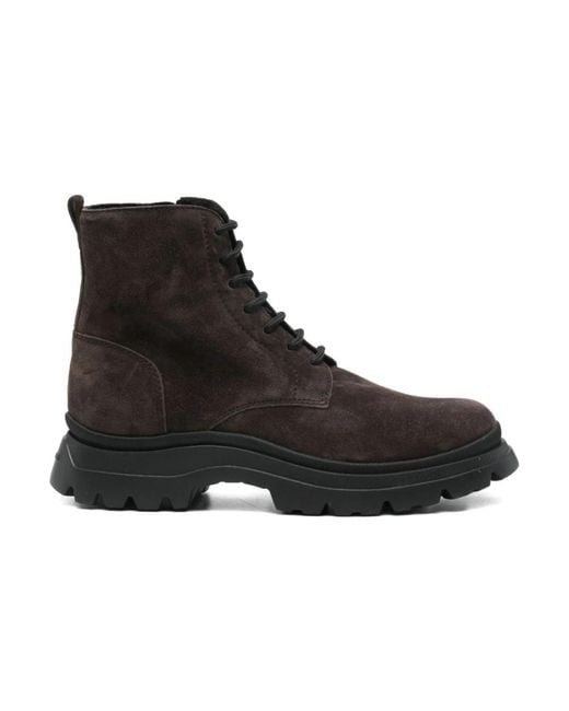 Lace-Up Boots di Hogan in Black da Uomo