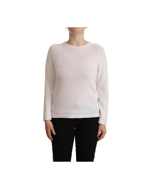 Alpha Studio Gray Round-Neck Knitwear