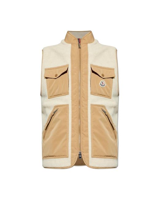 Moncler Jassen ,Polyester Karakai Vest in het Natural voor heren