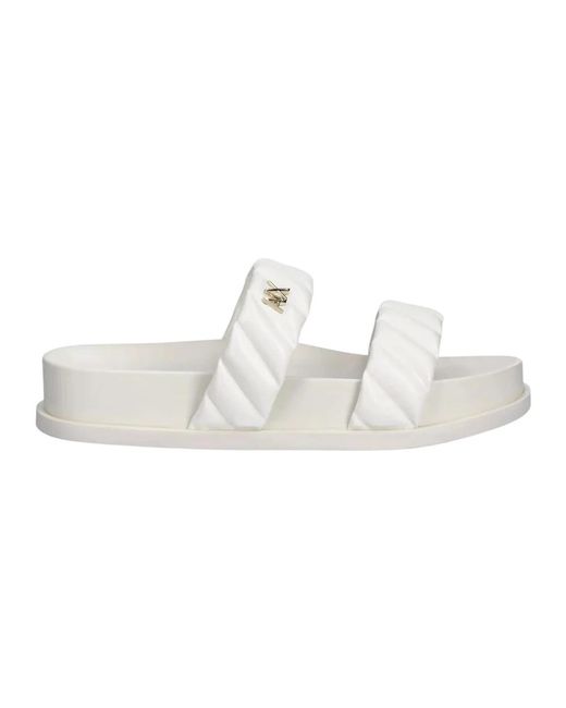 ARMANI EXCHANGE White Sliders