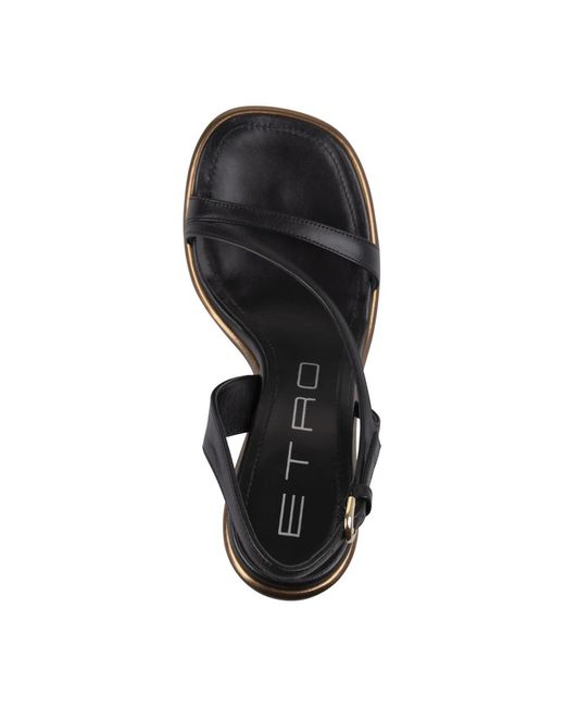 Etro Metallic High heel sandals