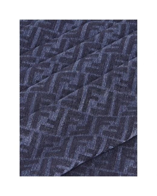 Fendi Blue Ff Shawl
