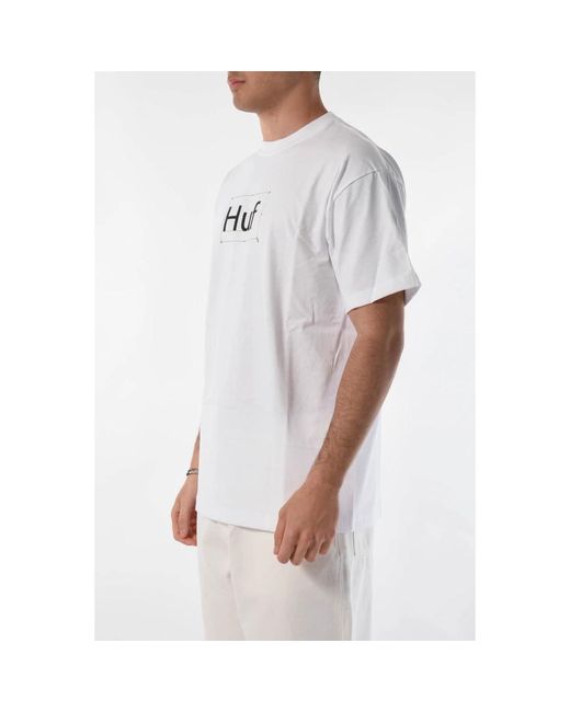 Huf Baumwoll-t-shirt mit front- und rückendruck in White für Herren