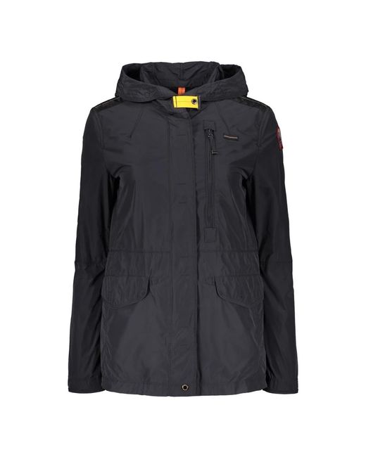 Parajumpers Jassen ,Blauw ,Polyester Lente Jas Met Capuchon En Verstelbare Tailleband in het Black