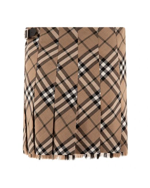 Burberry Brown Short Skirts