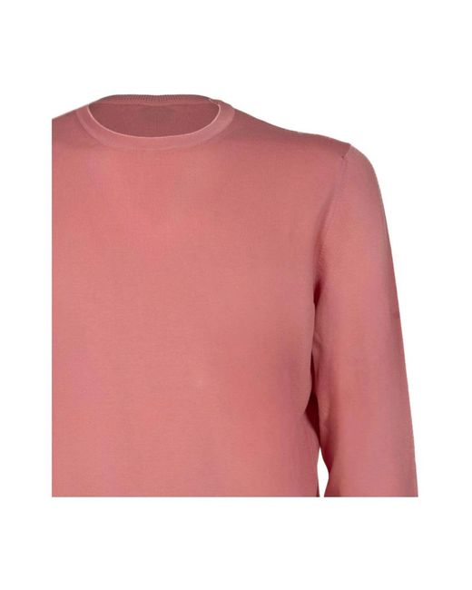 Gran Sasso Pink Round-Neck Knitwear for men