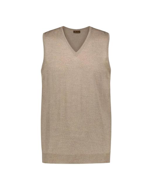 Stenstroms Natural Sleeveless Jumpers for men